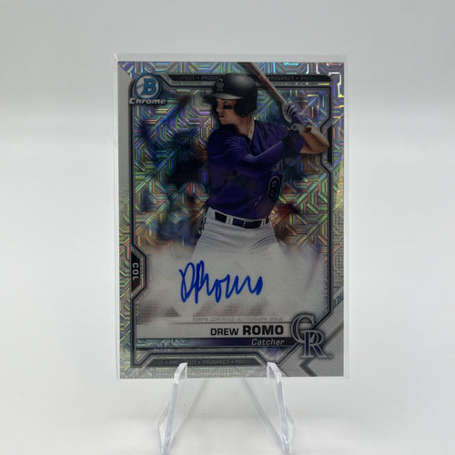 2021 Bowman Chrome - Mega Box Chrome Mojo Autographs Drew Romo #BCMA-DR (AU, RC)