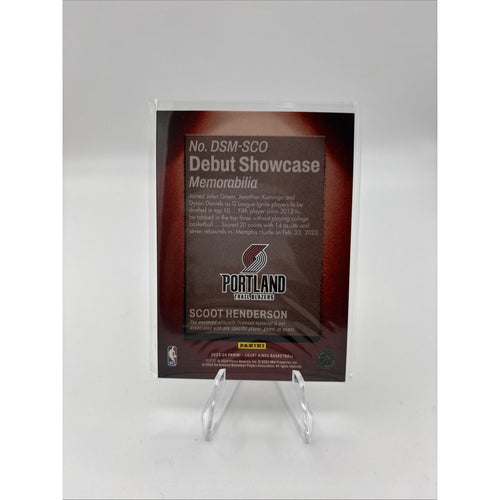 2023-24 Panini Court Kings - Debut Showcase Memorabilia Scoot Henderson #DSM-SCO