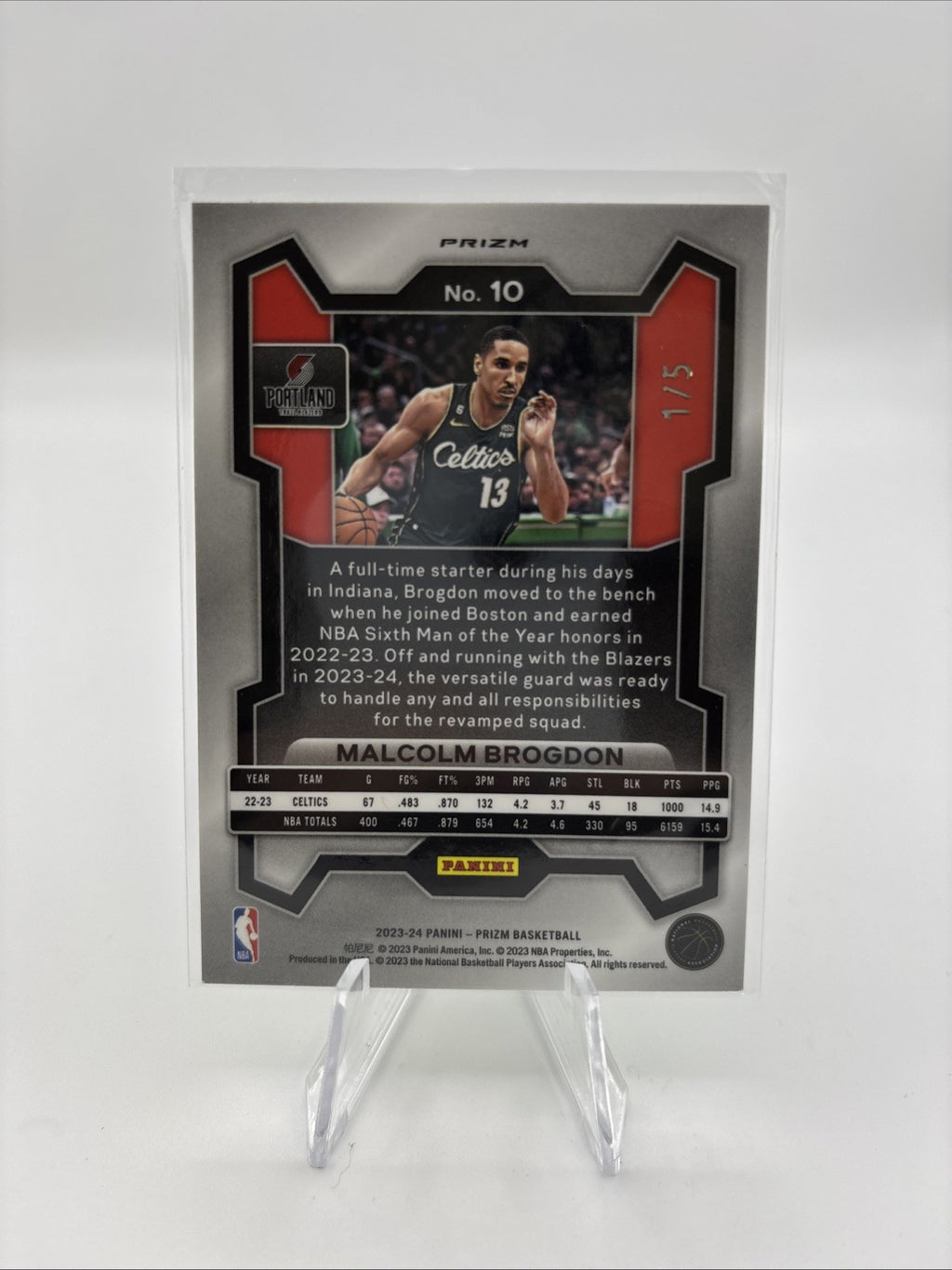 2023-24 Panini Prizm - Malcolm Brogdon #10 Lime Green Disco /5 ‼️1st ON PRINT‼️