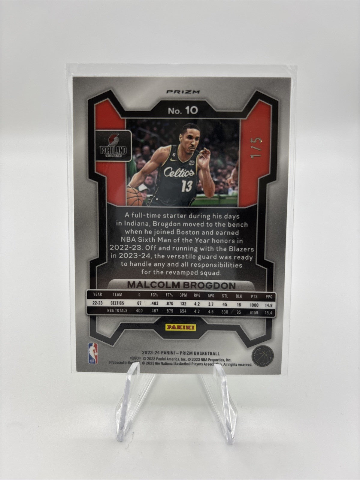 2023-24 Panini Prizm - Malcolm Brogdon #10 Lime Green Disco /5 ‼️1st ON PRINT‼️
