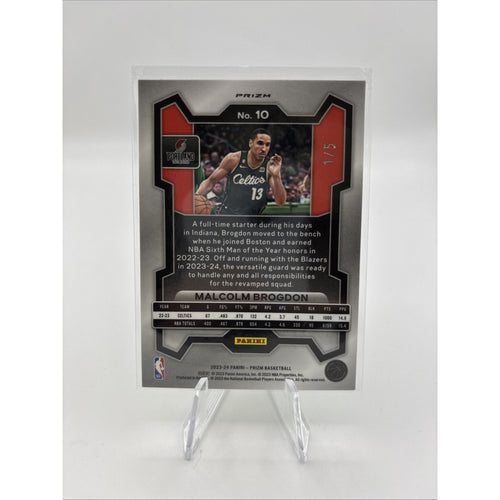 2023-24 Panini Prizm - Malcolm Brogdon #10 Lime Green Disco /5 ‼️1st ON PRINT‼️
