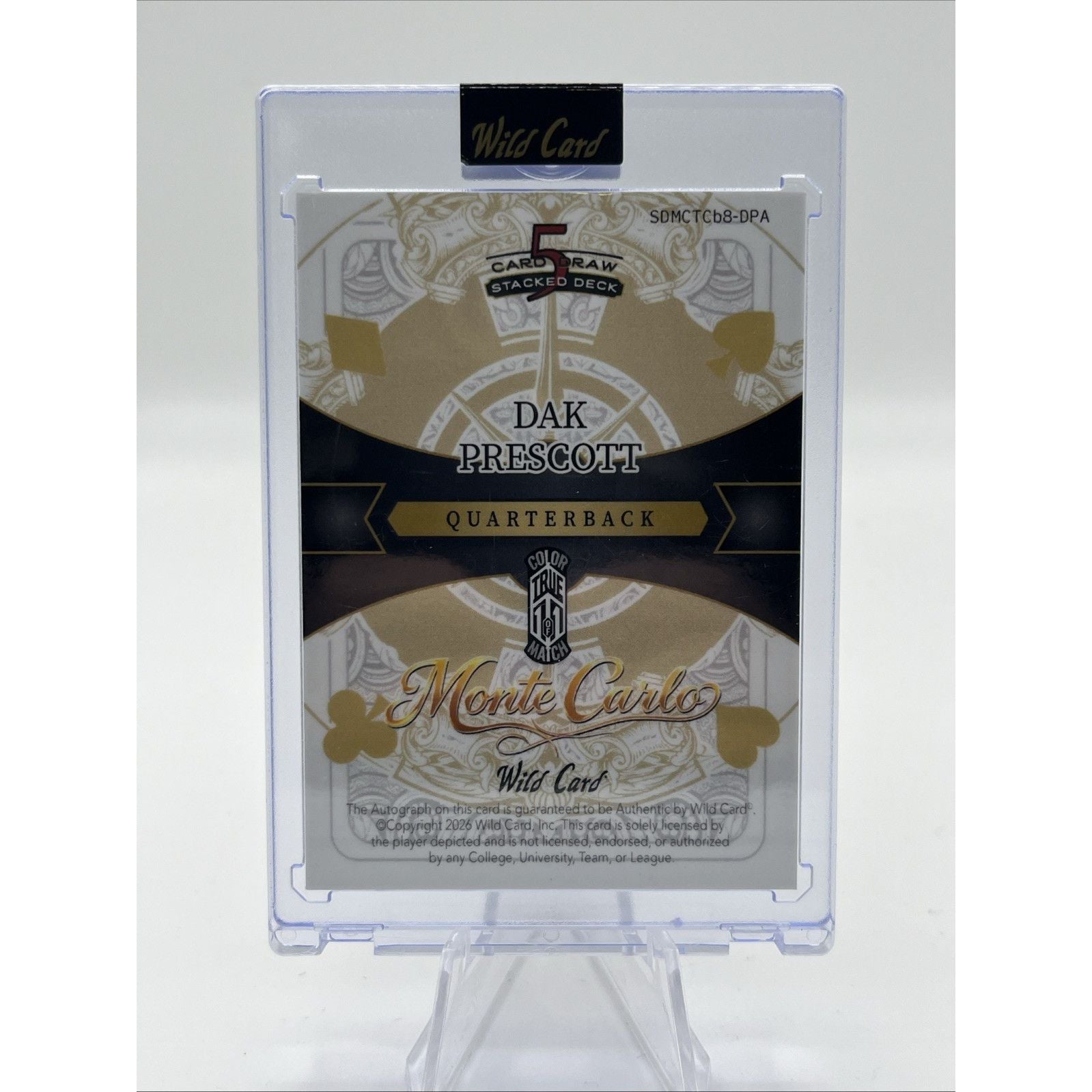 Dak Prescott Auto True 1 Of 1 Black SSP Case Hit Cowboys Wild Card 1/1