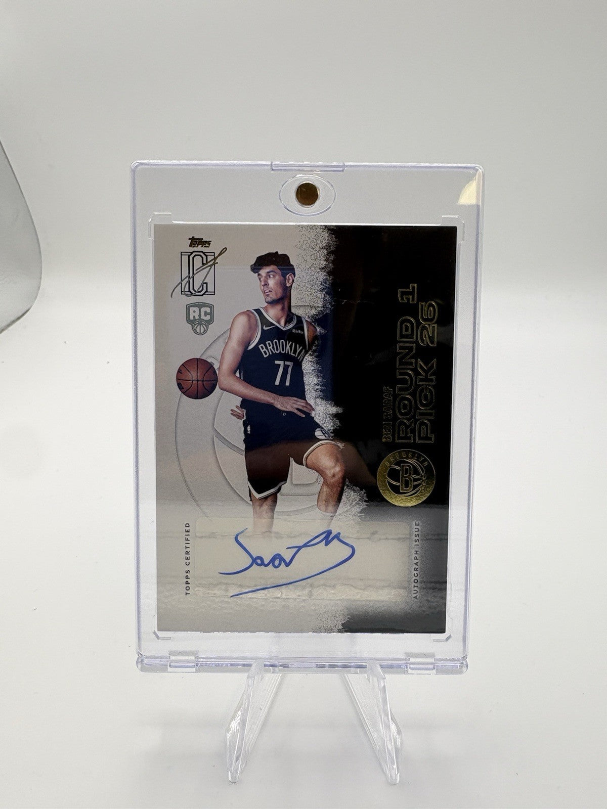 2025-26 Topps Signature Class Ben Saraf Auto Autograph RC #RCA-BS Nets Rookie