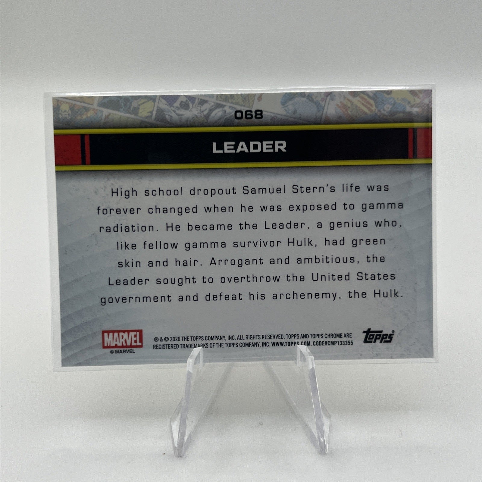 2026 Topps Chrome Marvel #68 Leader Human Torch Refractor /39