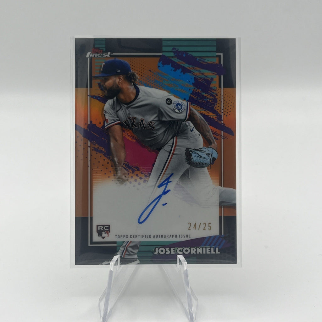 2026 Topps Finest Jose Corniell Auto Texas Rangers Rookie Orange Refractor #/25