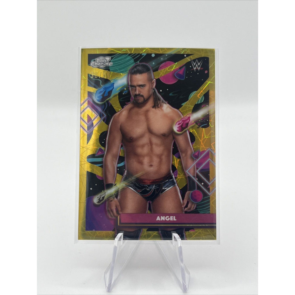 2026 Topps Chrome Cosmic WWE ANGEL #136 GOLD INTERSTELLAR REFRACTOR /50