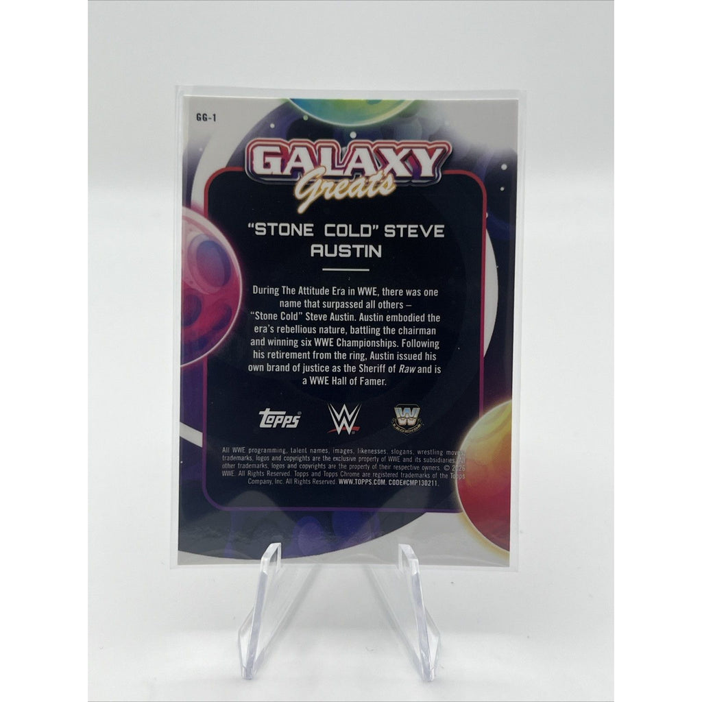 "Stone Cold" Steve Austin 2026 Cosmic Chrome WWE Galaxy Greats Refractor #GG-1