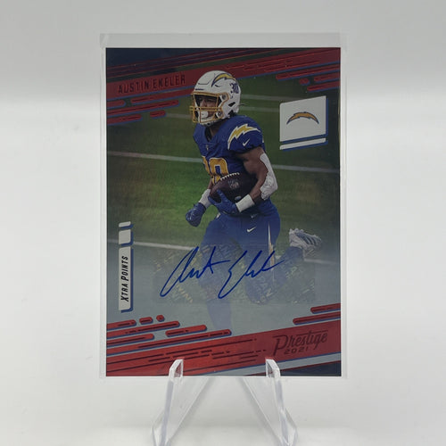 2022 Panini Prestige Austin Ekeler Red Foil Auto