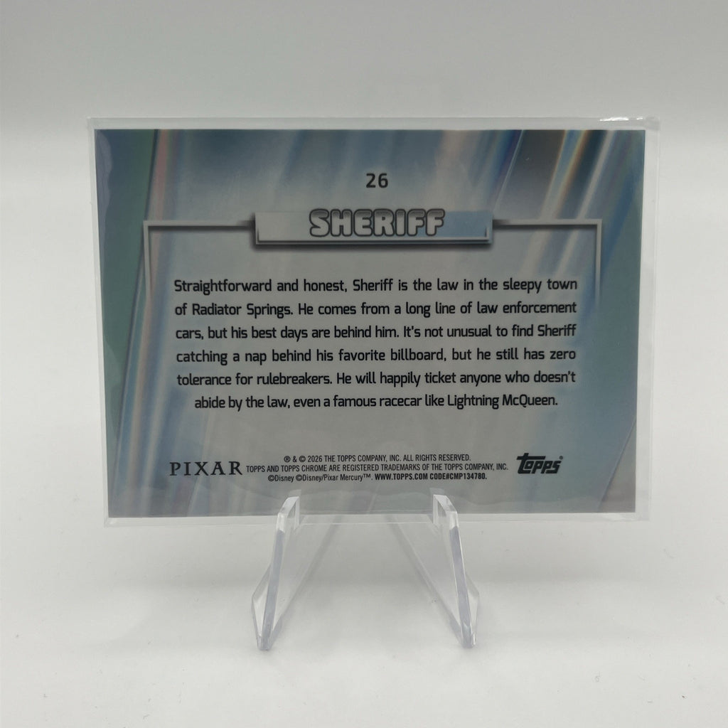 2026 Topps Chrome Disney Sheriff Dalmatians Black & White Shimmer /101