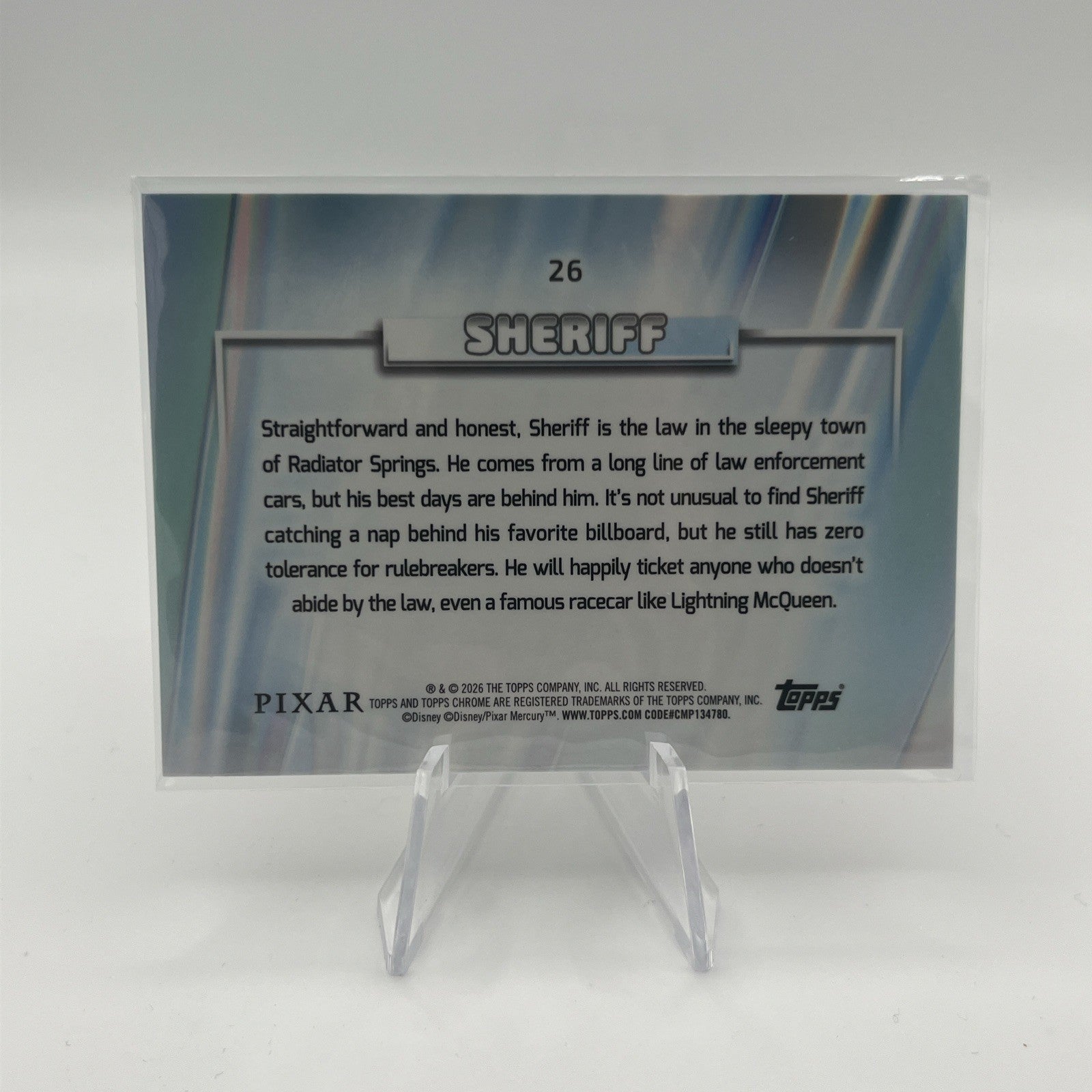2026 Topps Chrome Disney Sheriff Dalmatians Black & White Shimmer /101