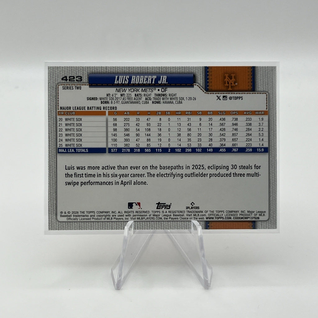 2026 Topps Series 2 Luis Robert Jr. Orange Sun Foil 