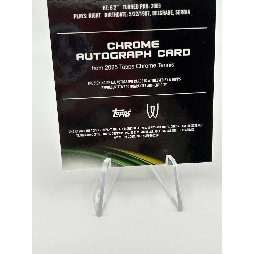2025 Topps Chrome Novak Djokovic Auto Purple Geometric Refractor #/10