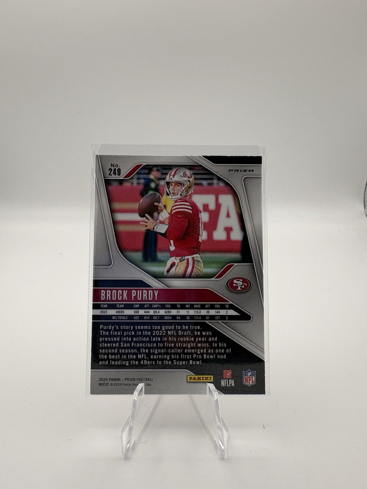 2024 Panini Prizm - Brock Purdy #249 Red Sparkle Prizm