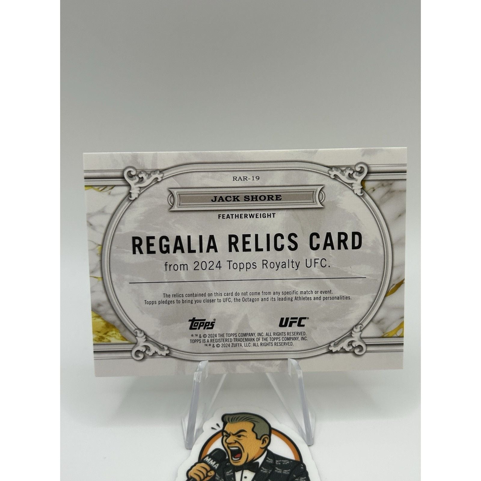 Jack Shore Royalty Regalia Relics Patch Gold /10 2024 Topps Royalty UFC