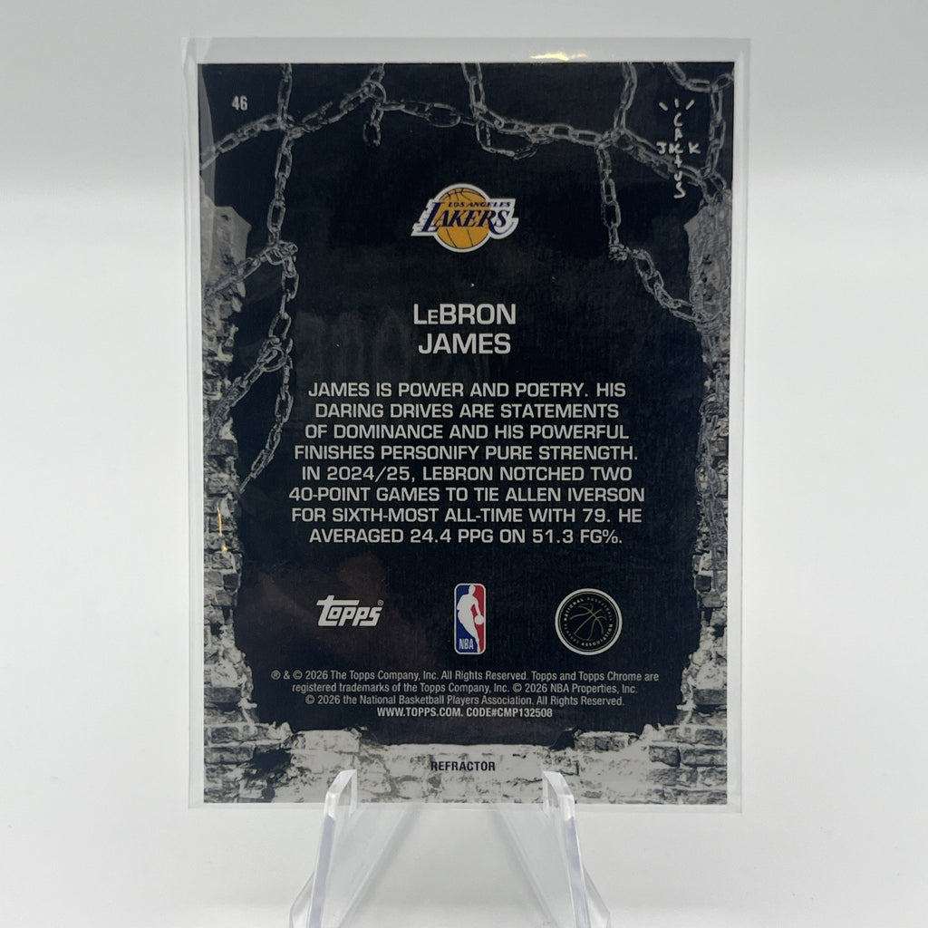 2026 Topps Chrome Cactus Jack Refractor #46 LeBron James Lakers