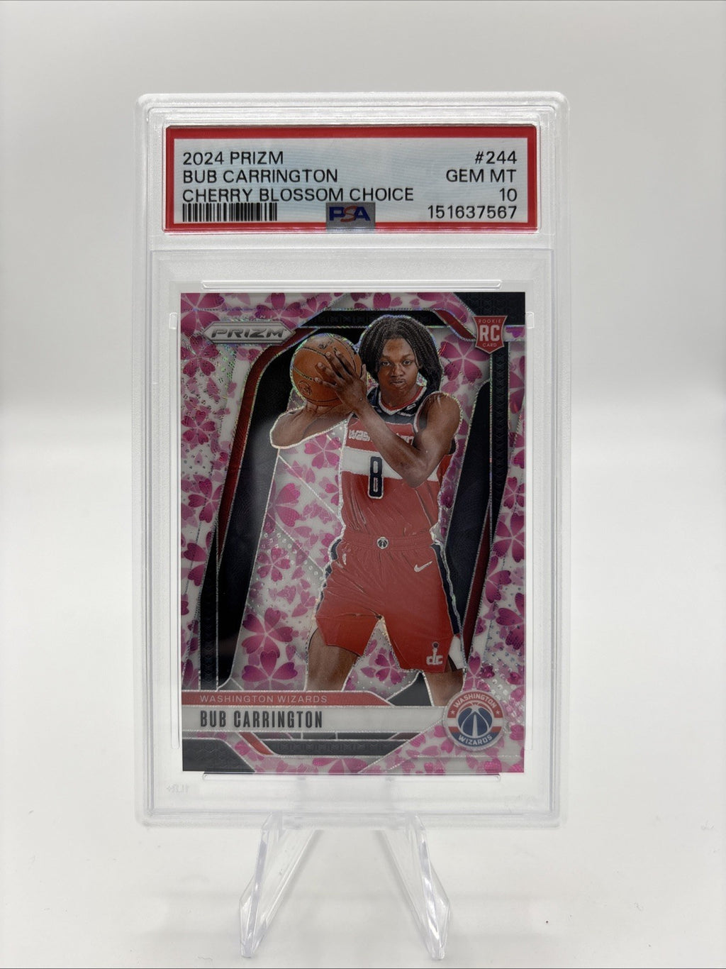 2024 Prizm Bub Carrington Cherry Blossom Prizm #/20 PSA 10