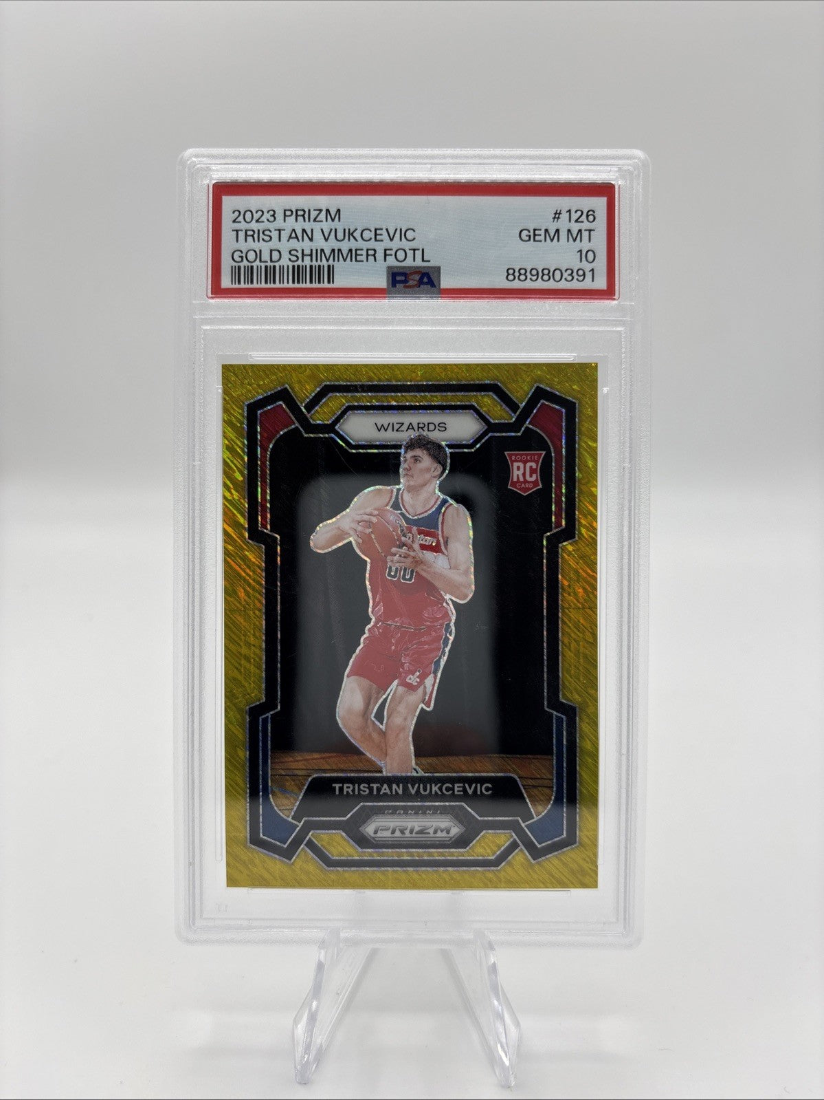 2023 Prizm Tristan Vukcevic Gold Shimmer FOTL PSA 10 ‼️1st ON PRINT‼️EBAY 1/1