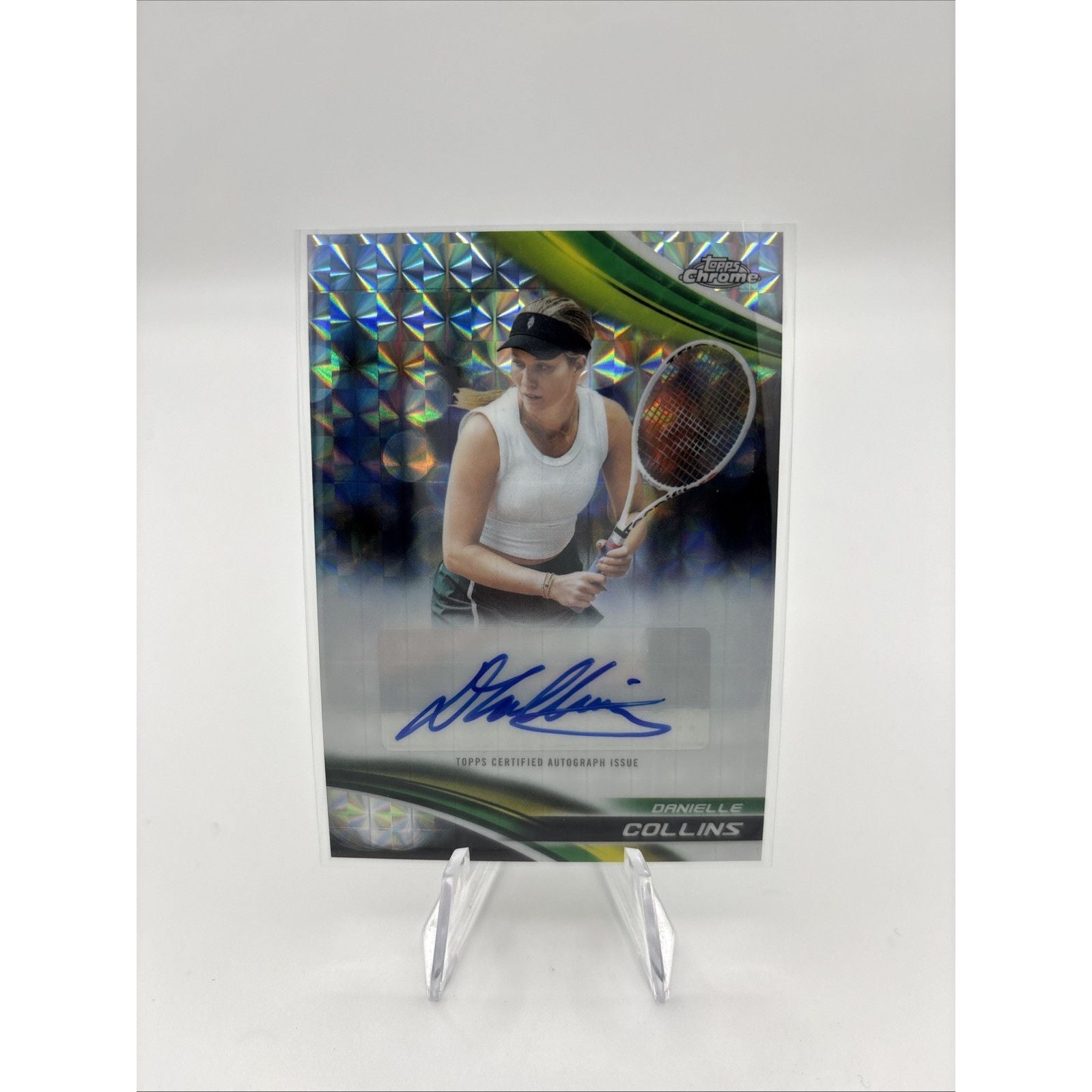 2025 Topps Chrome - Autographs I Danielle Collins #CA-DCS Geometric Refractor...