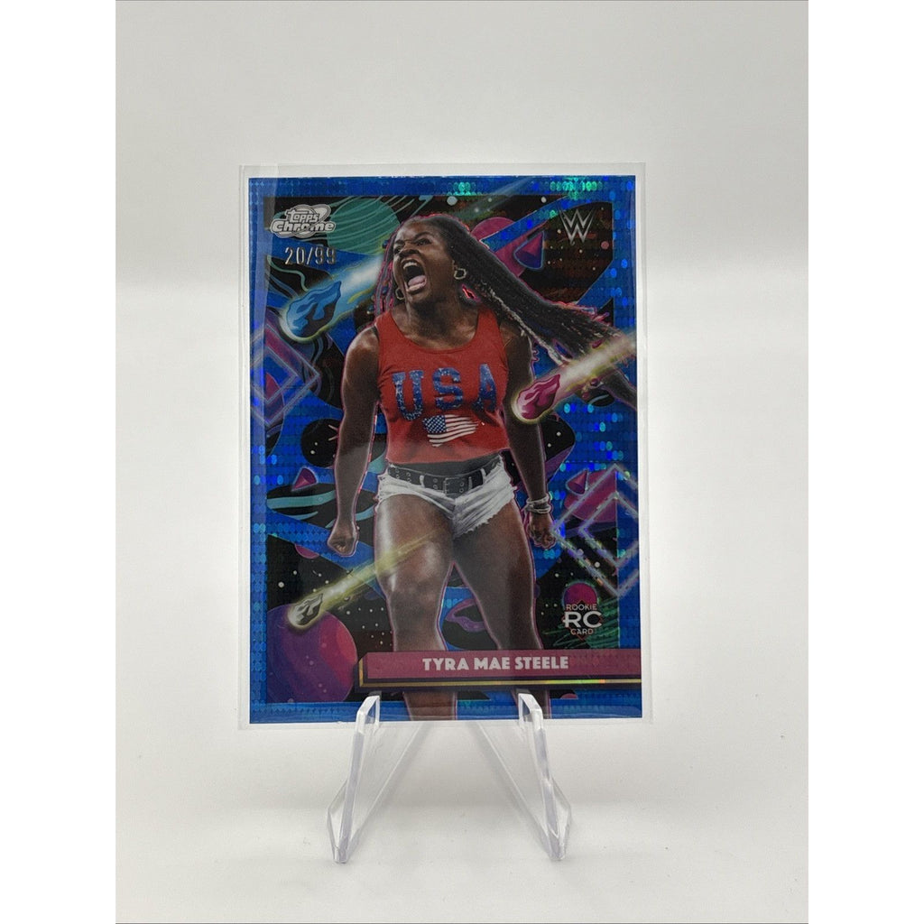 TYRA MAE STEELE Rookie Blue Moon 37/99 #172 2026 Topps Chrome Cosmic WWE