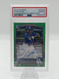 2025 BOWMAN CHROME PROSPECT AUTOS #CPAZH ZYHIR HOPE GREEN SHIMMER #/99 PSA 10