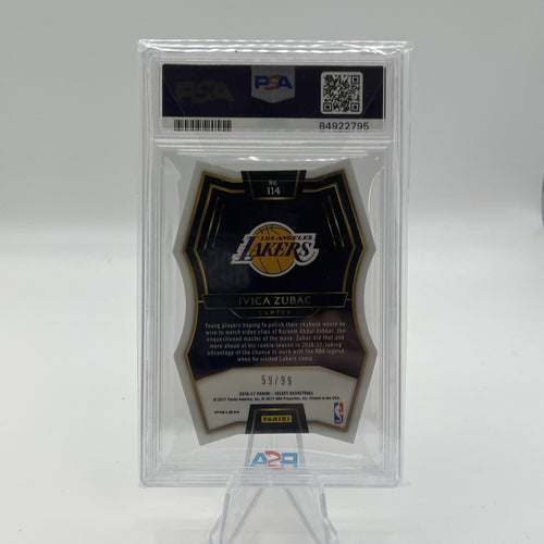 2016 Panini Select Ivica Zubac Die Cut Purple Prizm #/99 PSA 9