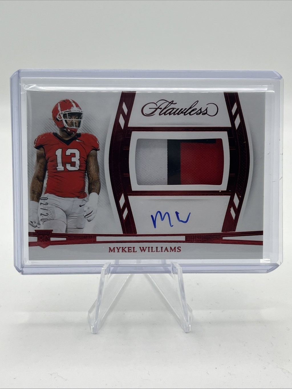 2025 Panini National Treasures Mykel Williams Patch Auto #/20 Georgia Bulldogs