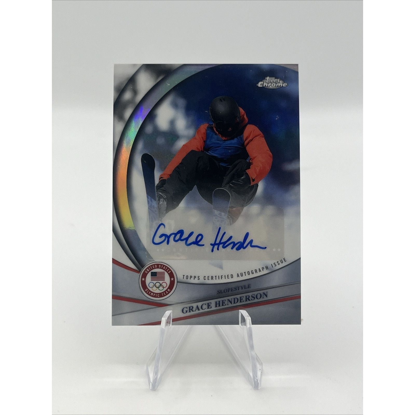 2026 Topps Chrome U.S. Olympics Autograph Refractor Grace Henderson Auto