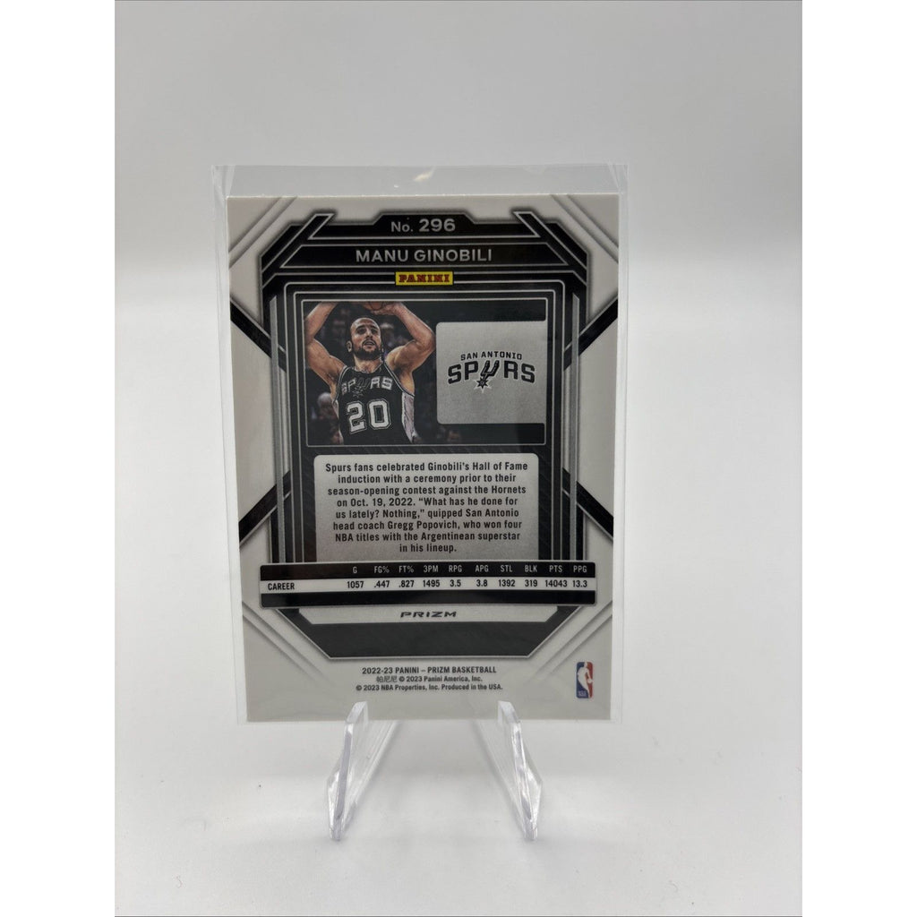 2022-23 Panini Prizm - Manu Ginobili #296 Red Sparkle Prizm