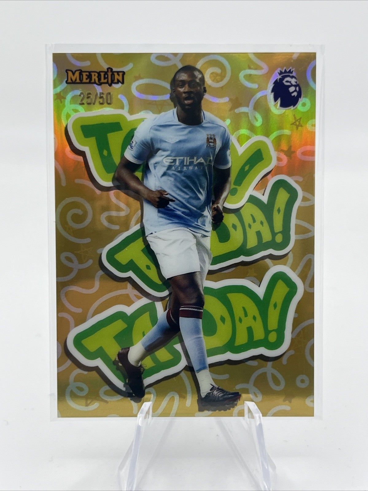 2026 Topps Chrome Premier league Merlin Yaya Toure Ta-Da Gold Refractor /50