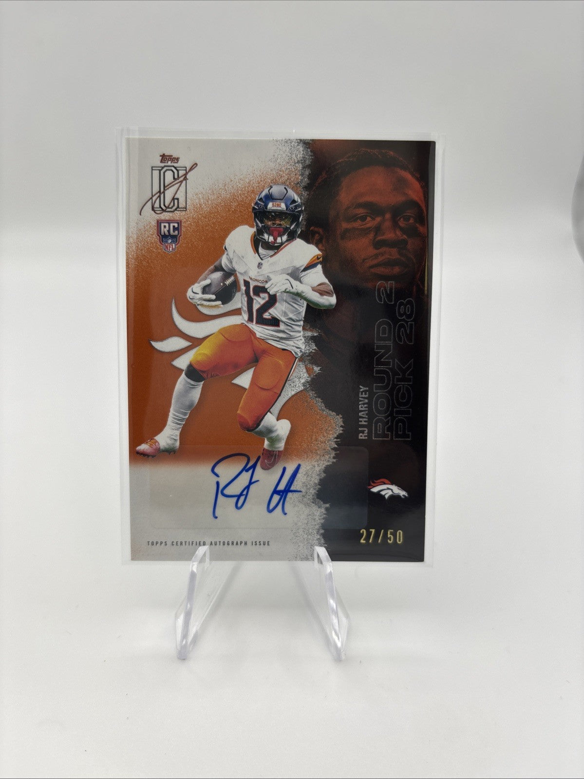 2025 Topps Signature Class RJ Harvey Orange Auto /50
