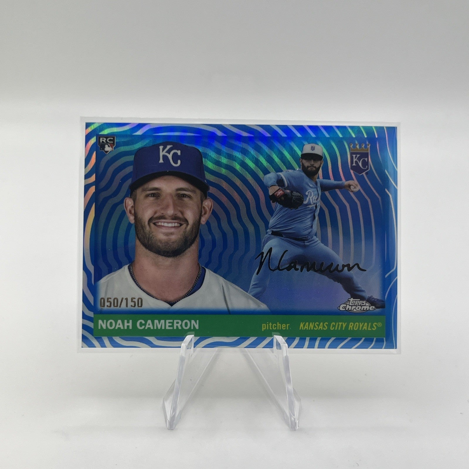 2025 Topps Chrome Platinum Noah Cameron Blue Refractor /150 ‼️COLOR MATCH‼️