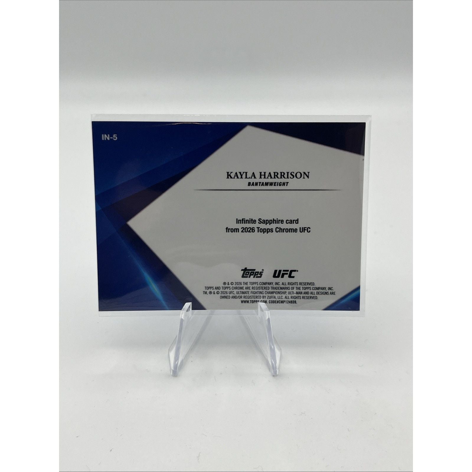 KAYLA HARRISON 2026 TOPPS CHROME SAPPHIRE UFC INFINITE SP SSP READ