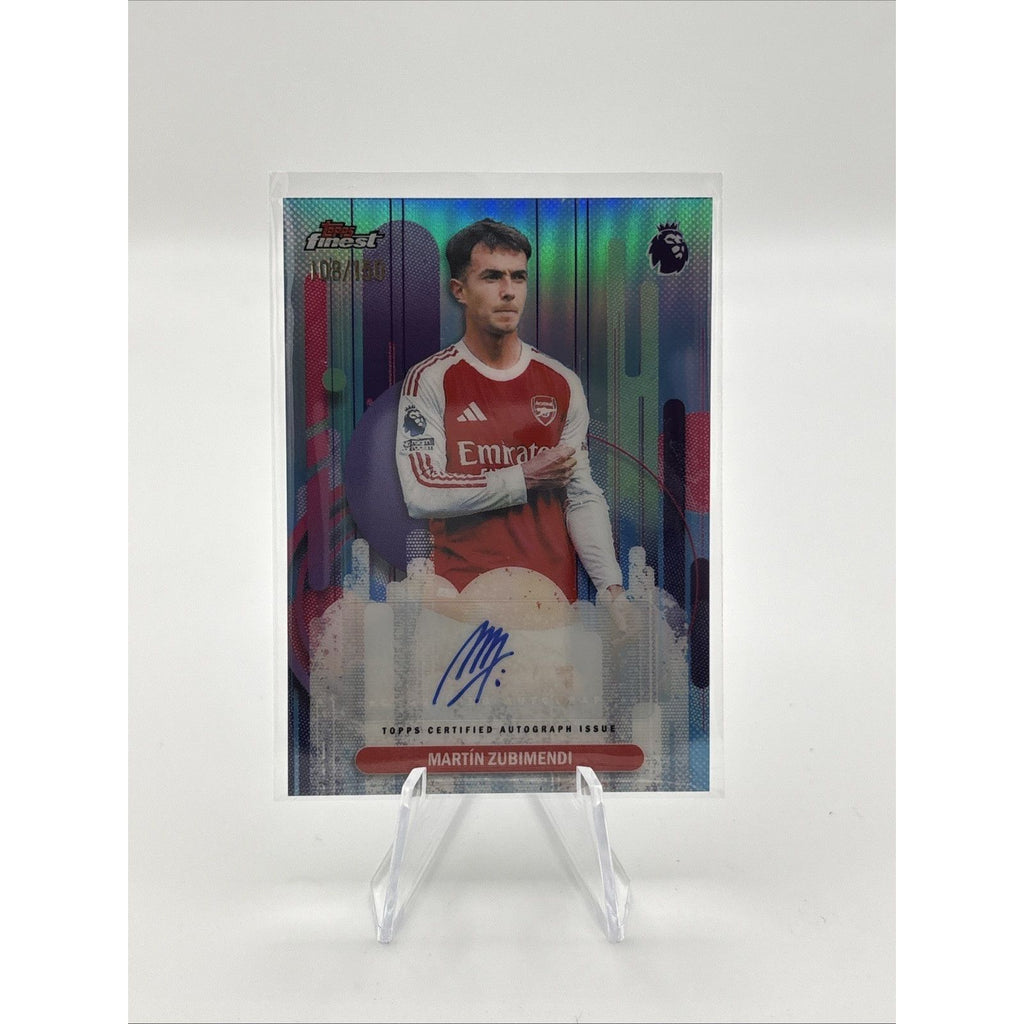 2025-26 Topps Finest EPL Martin Zubimendi #FA-MZ Blue Auto /150 Arsenal