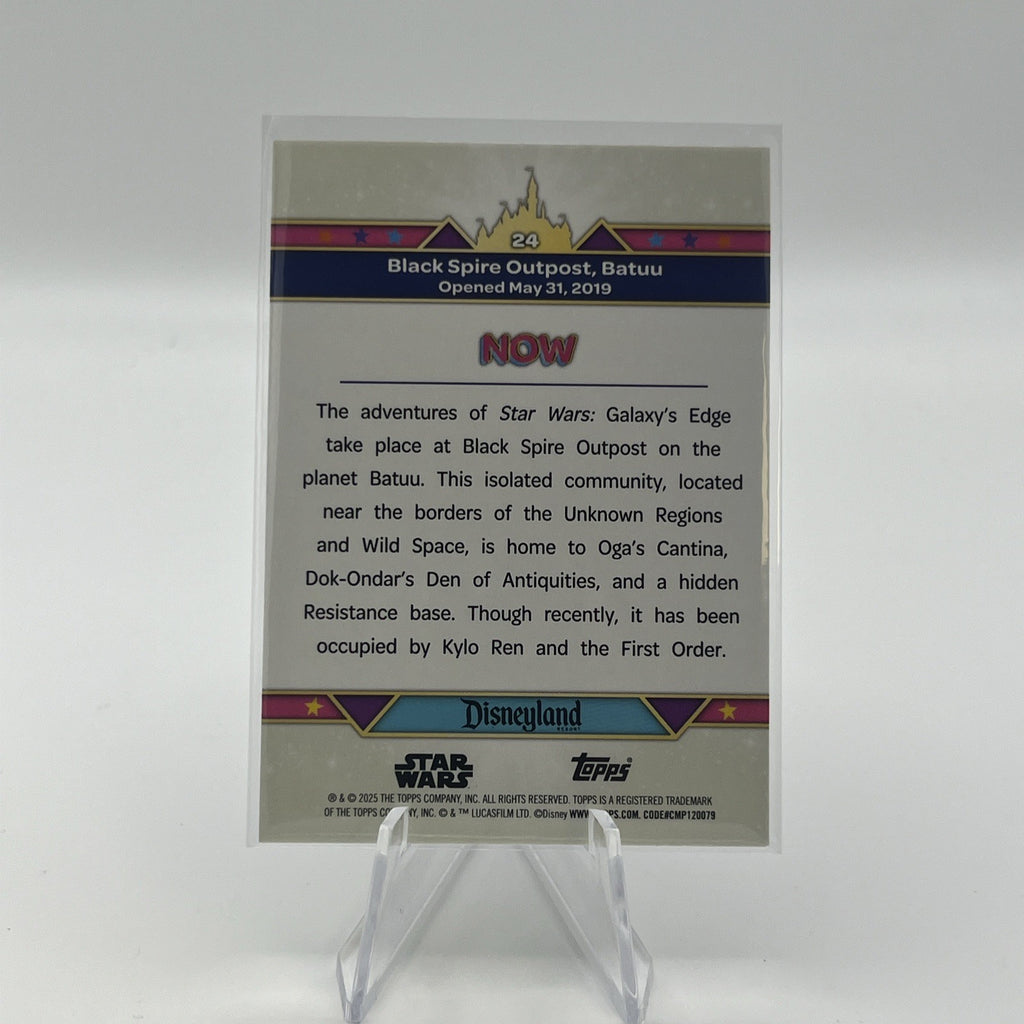 Topps Disneyland 70th Anniversary #24 Black Spire Outpost Batuu Blue Foil 85/99