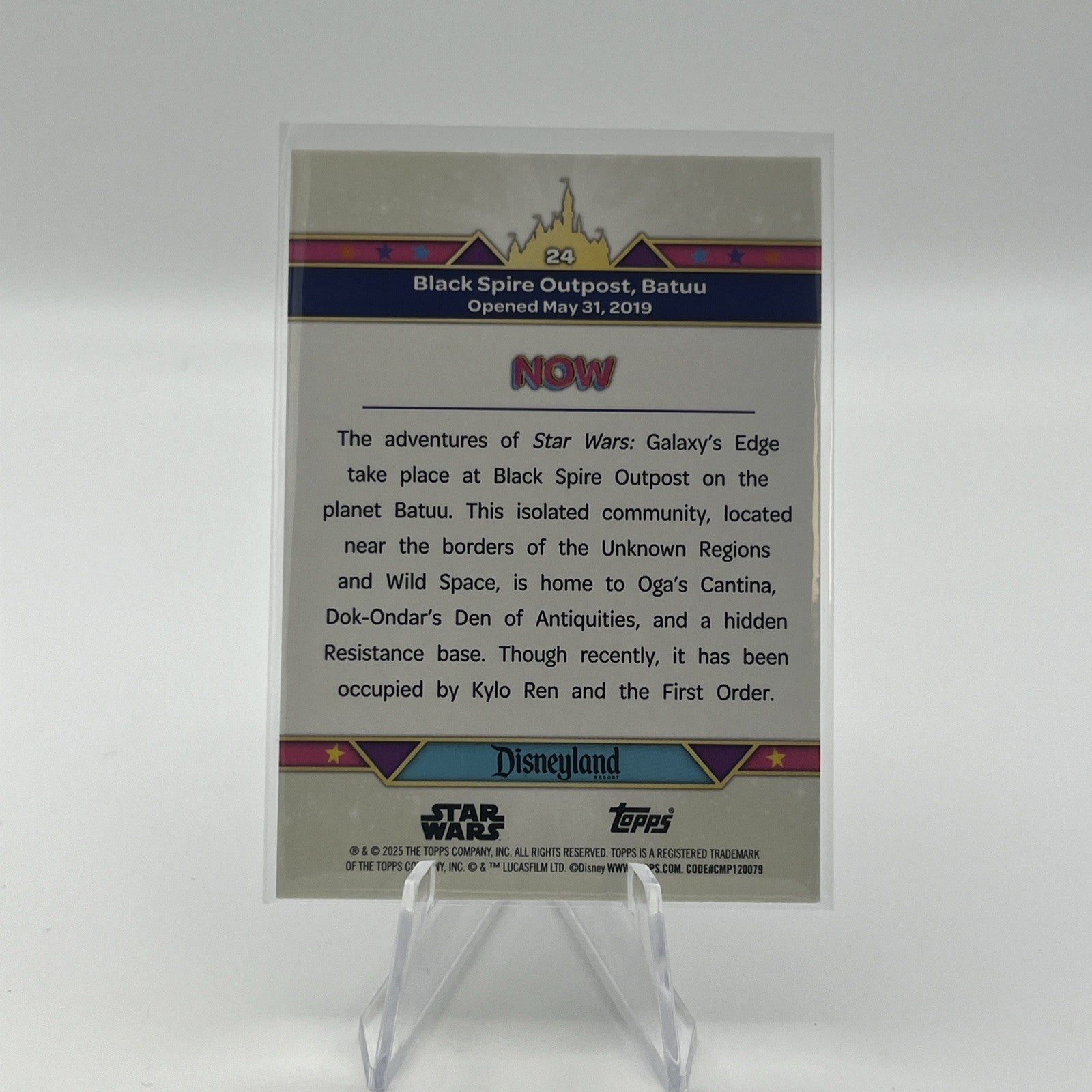 Topps Disneyland 70th Anniversary #24 Black Spire Outpost Batuu Blue Foil 85/99