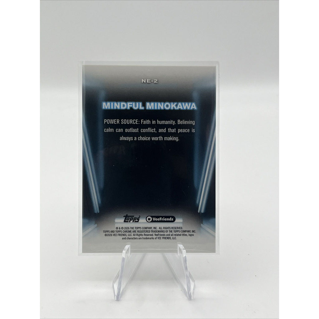 Mindful Minokawa 2026 Topps Chrome VeeFriends Neon Lights Refractor 4/5 SSP