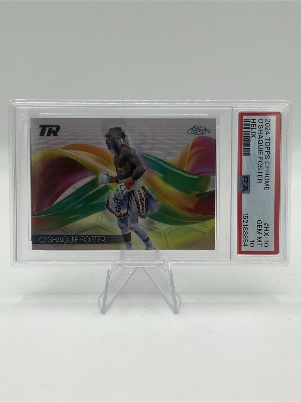 2024 Topps Chrome Boxing O'Shaquie Foster Helix Case Hit Insert #HX-10 PSA 10