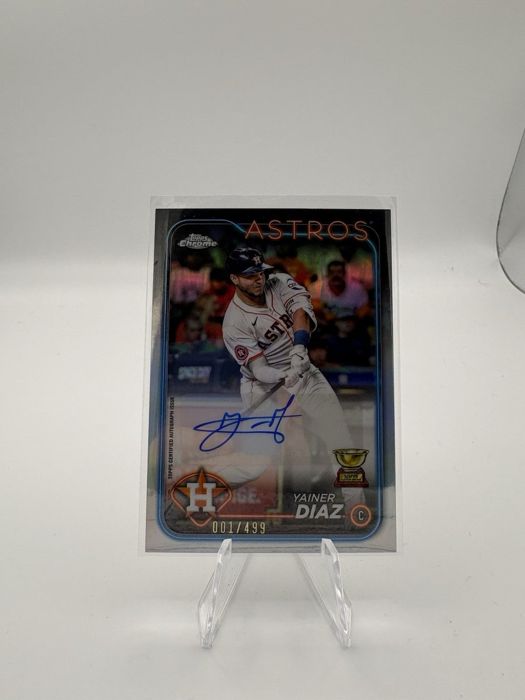 2024 Topps Chrome Update Series - Autographs Yainer Diaz #AC-YD Refractor /499