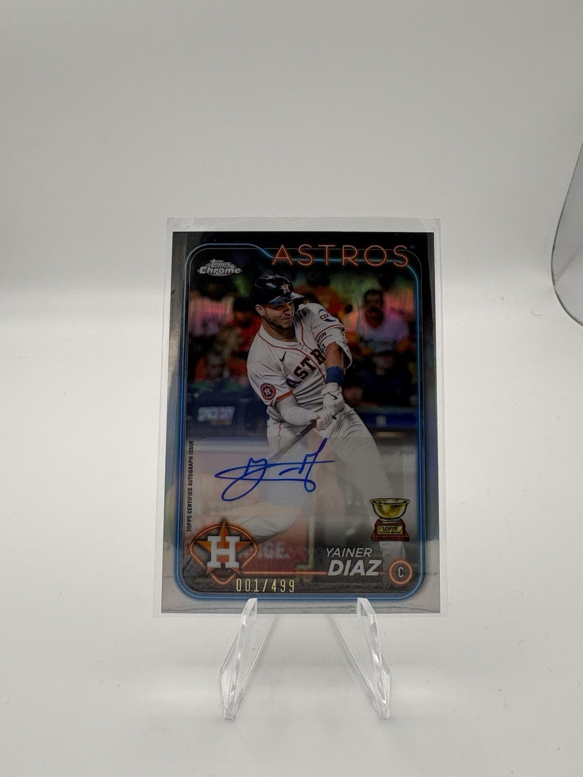 2024 Topps Chrome Update Series - Autographs Yainer Diaz #AC-YD Refractor /499