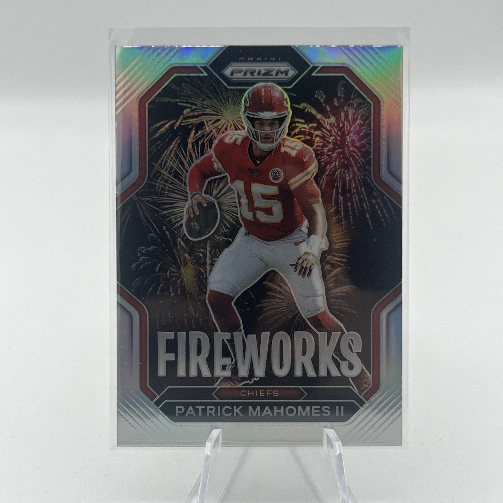 2022 Prizm Patrick Mahomes Fireworks Silver Prizm SP #F-2 Chiefs
