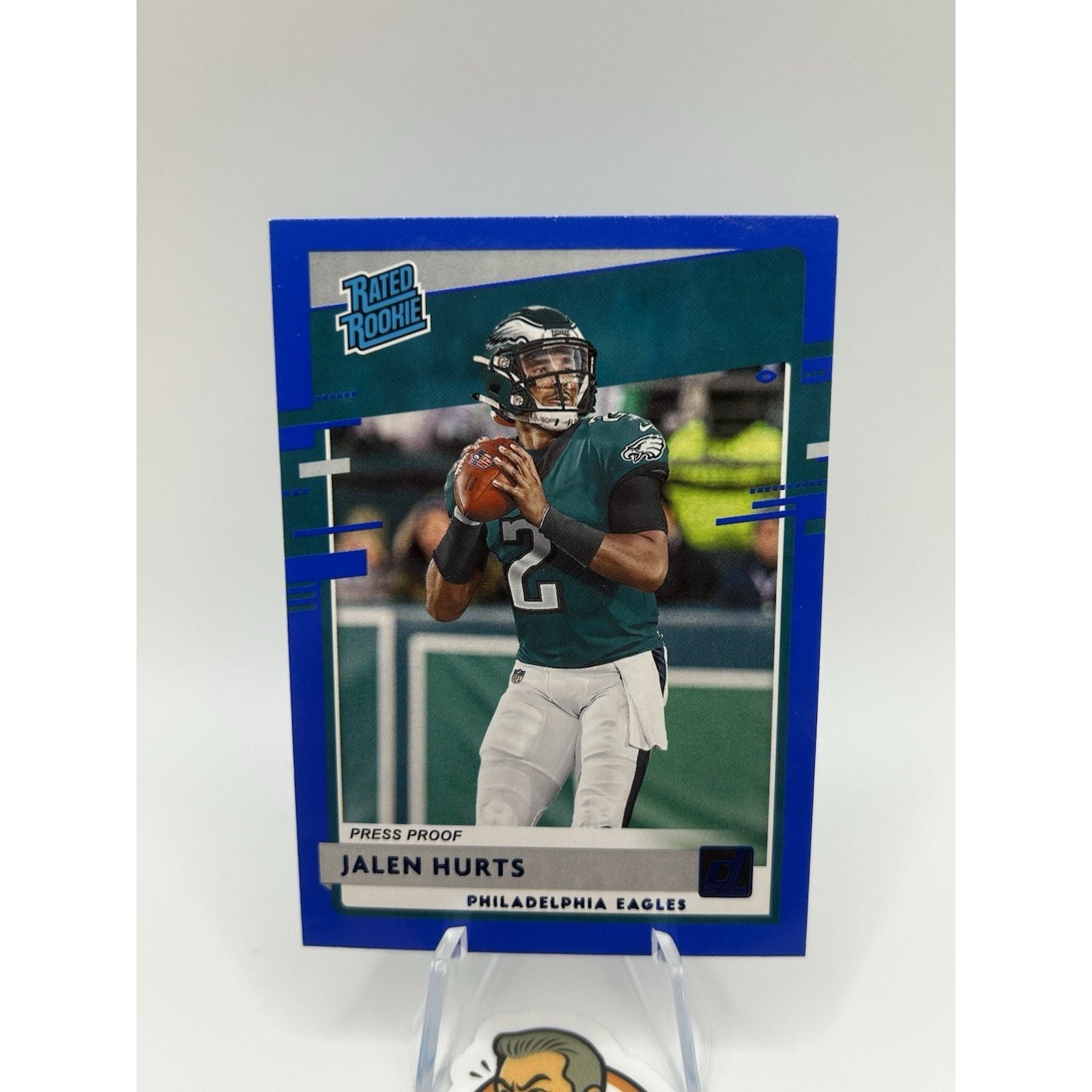 2020 Panini Donruss Jalen Hurts RC #314 Rated Rookie Blue Press Proof SP Eagles