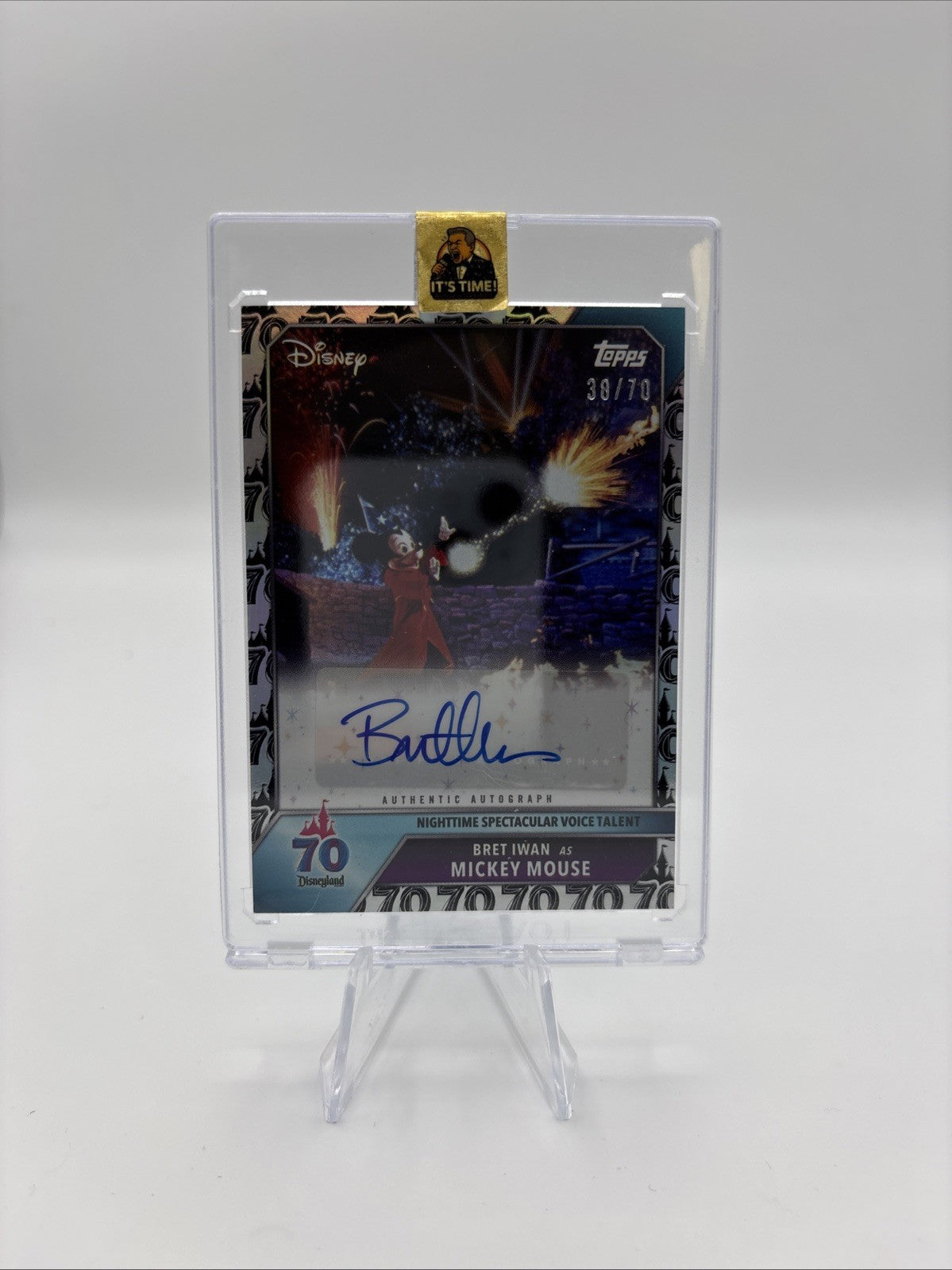 Topps Disneyland 70th Anniversary Bret Iwan as Mickey Mouse 70th Parallel #/70
