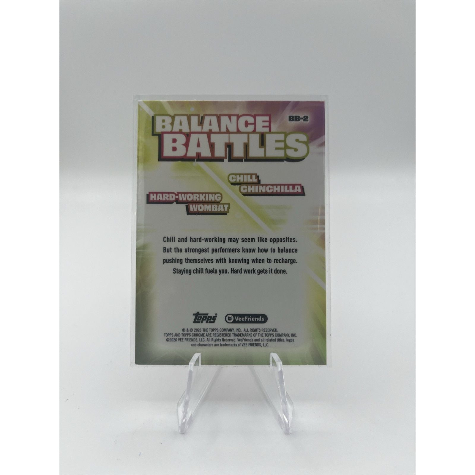 Chill Chinchilla Wombat 2026 Topps Chrome VeeFriends #BB-2 Balance Battles