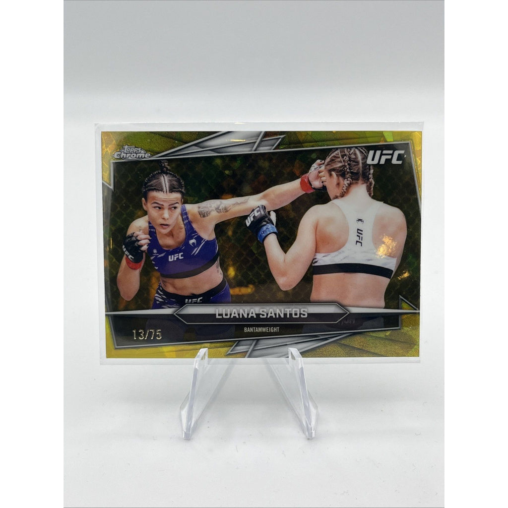 2026 Topps Chrome Sapphire UFC Luana Santos Yellow /75 #167 Bantamweight