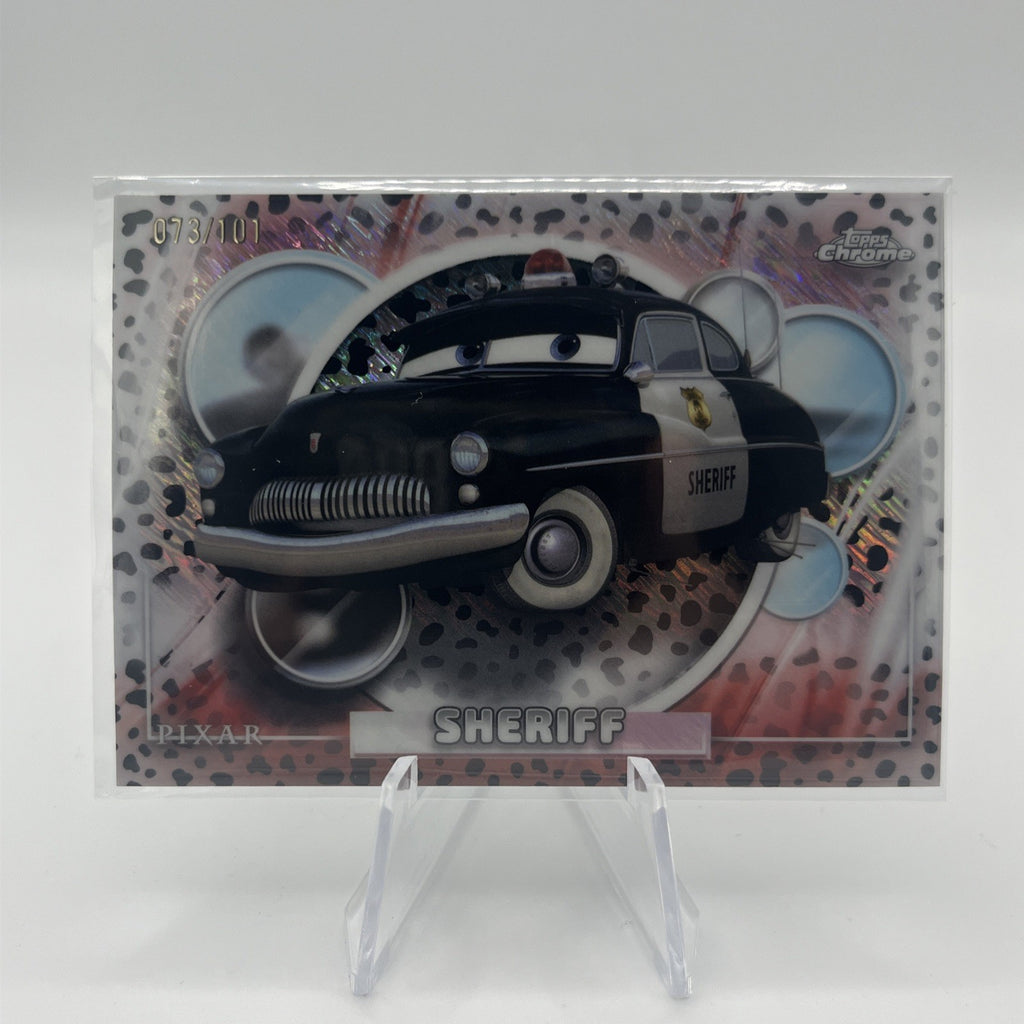 2026 Topps Chrome Disney Sheriff Dalmatians Black & White Shimmer /101