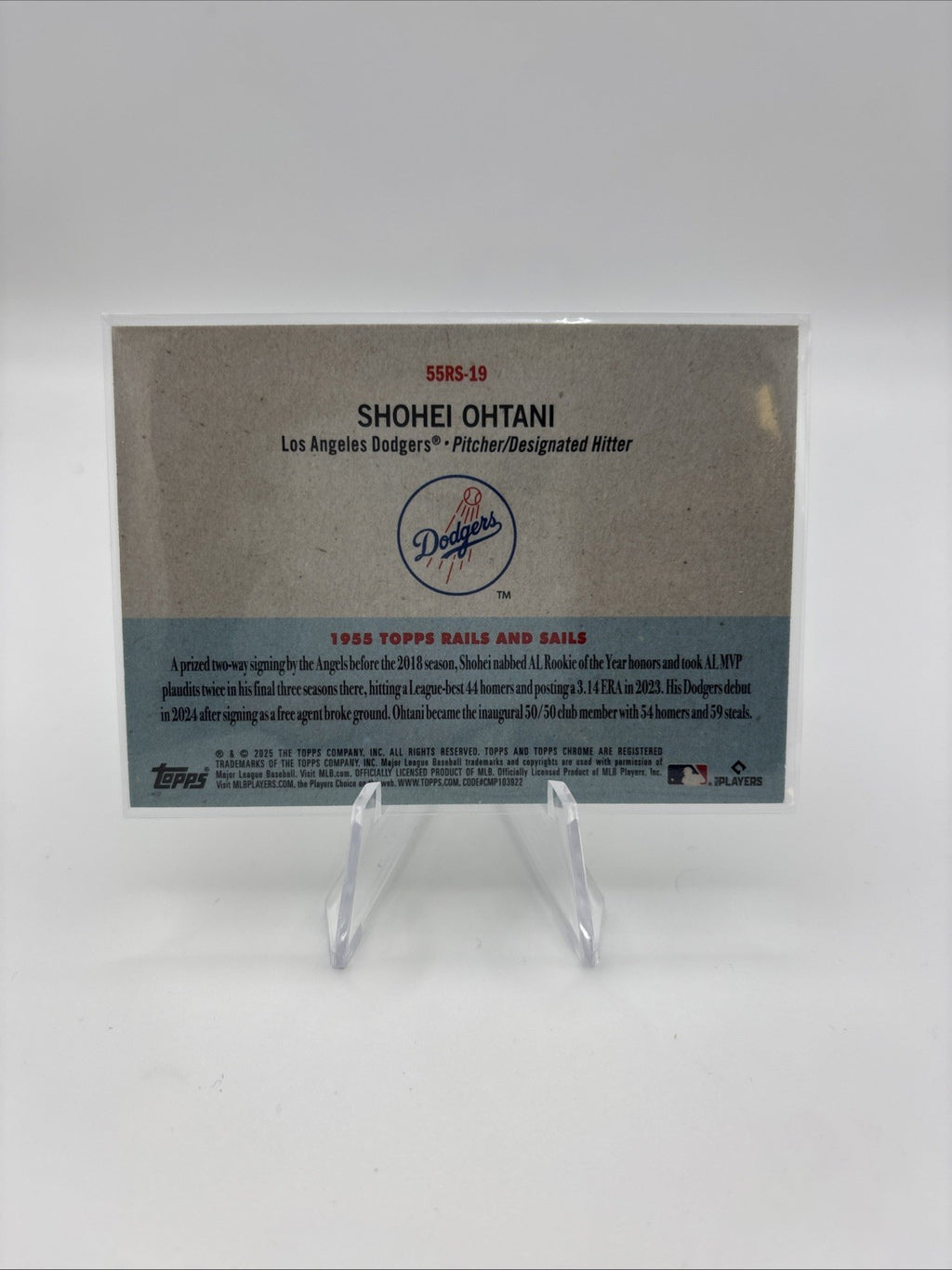 2025 Topps Chrome Platinum Shohei Ohtani Refractor SP Rails & Sails