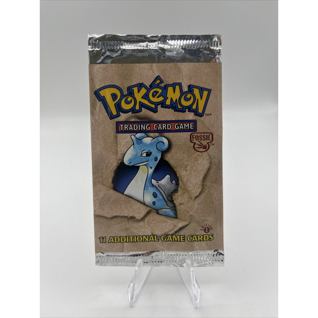 EMPTY WoTC Pokémon  Fossil 1st Edition Booster Pack Lapras