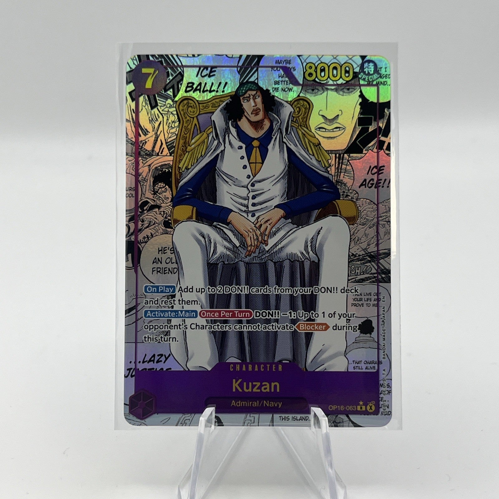 Kuzan Aokiji English Manga OP16-063 One Piece Card Game - The Time Of Battle