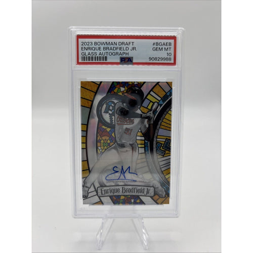 2023 Bowman Draft - Bowman Glass Autographs Enrique Bradfield #BGA-EB /99 PSA 10