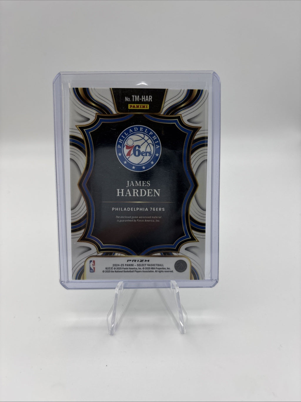 2024-25 Panini Select - Throwback Memorabilia James Harden #TM-HAR (MEM)